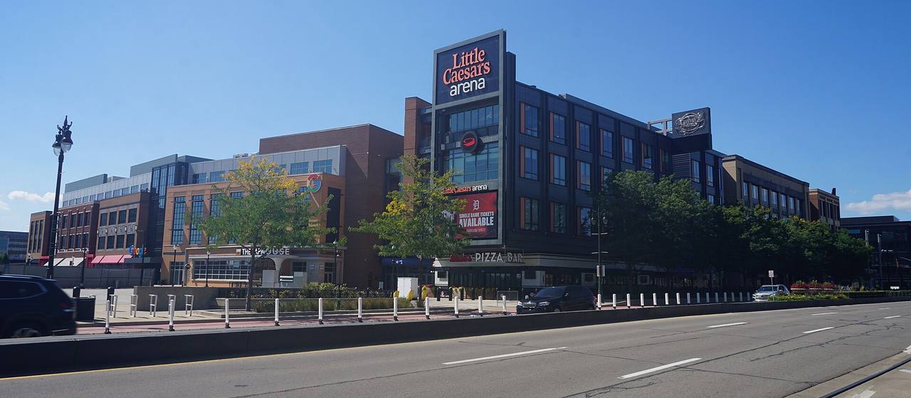 Little Caesars Arena, home of the Detroit Pistons